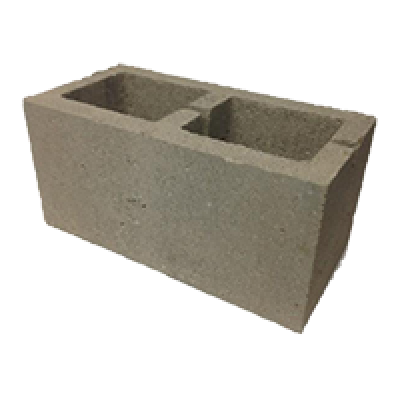 Блок бетонный вентиляционный двухканальный КСР-ПР-ПС 390x190x188